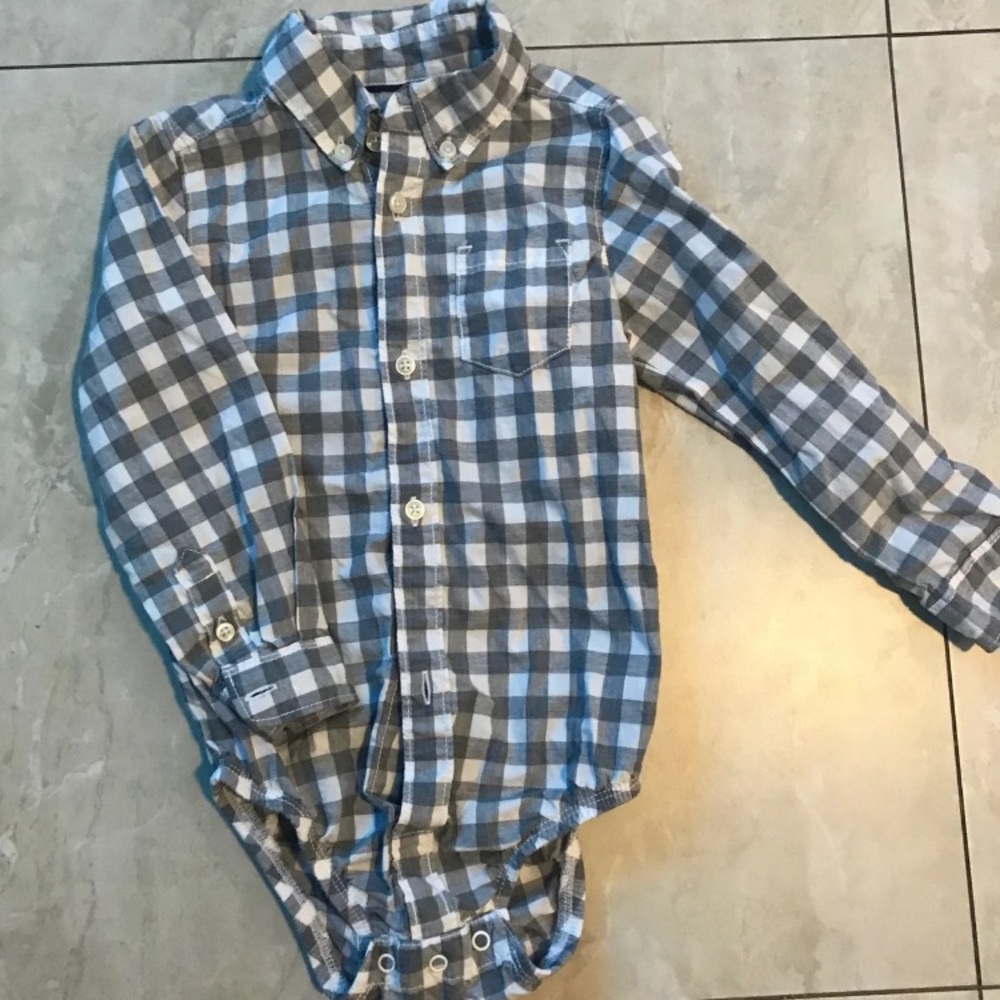 Boys Carter’s dress shirt onesie